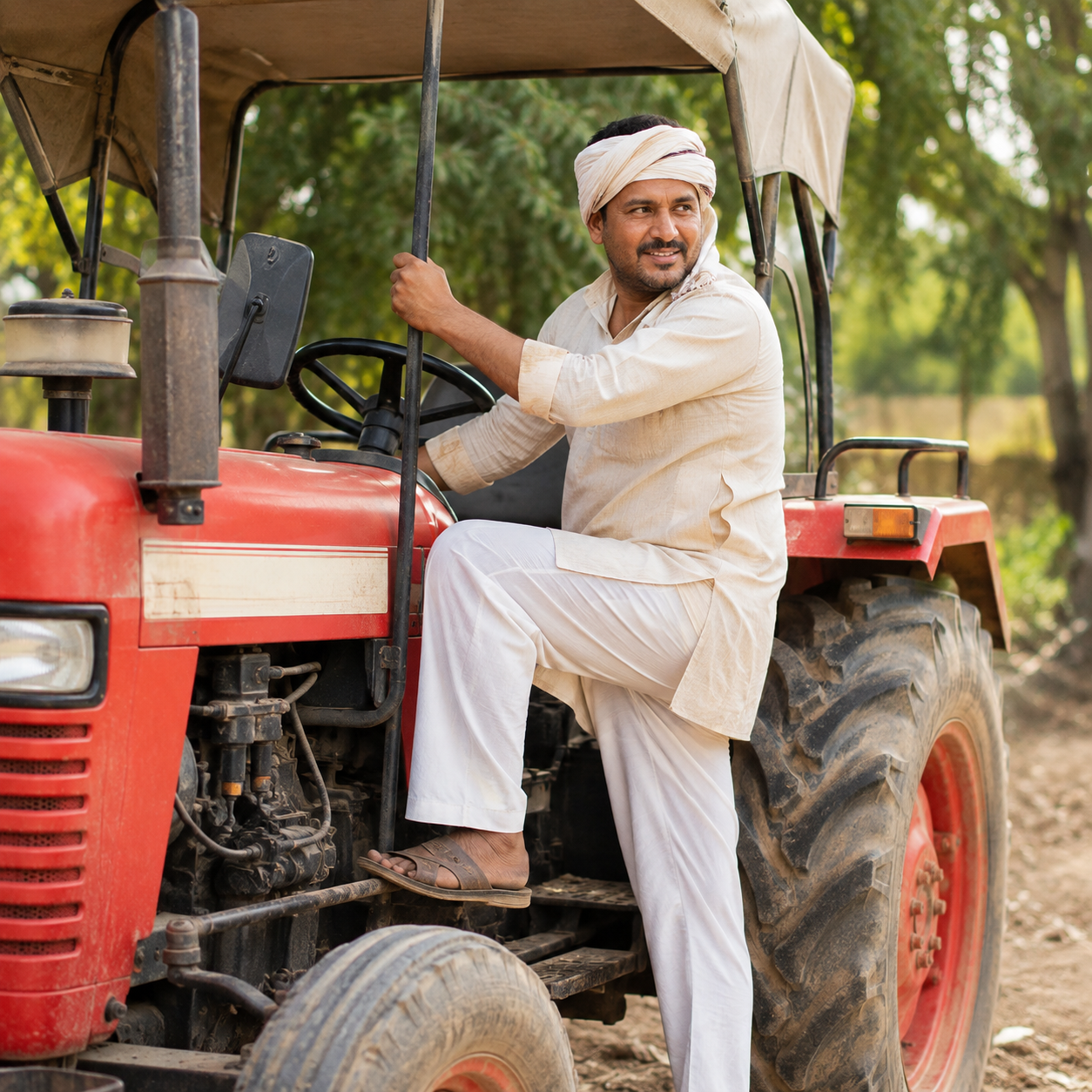 Tractor at work